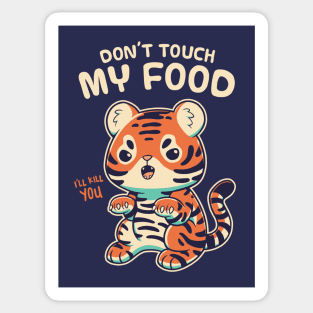 My Food // Cute Tiger Cub, Big Cat, Feline Sticker